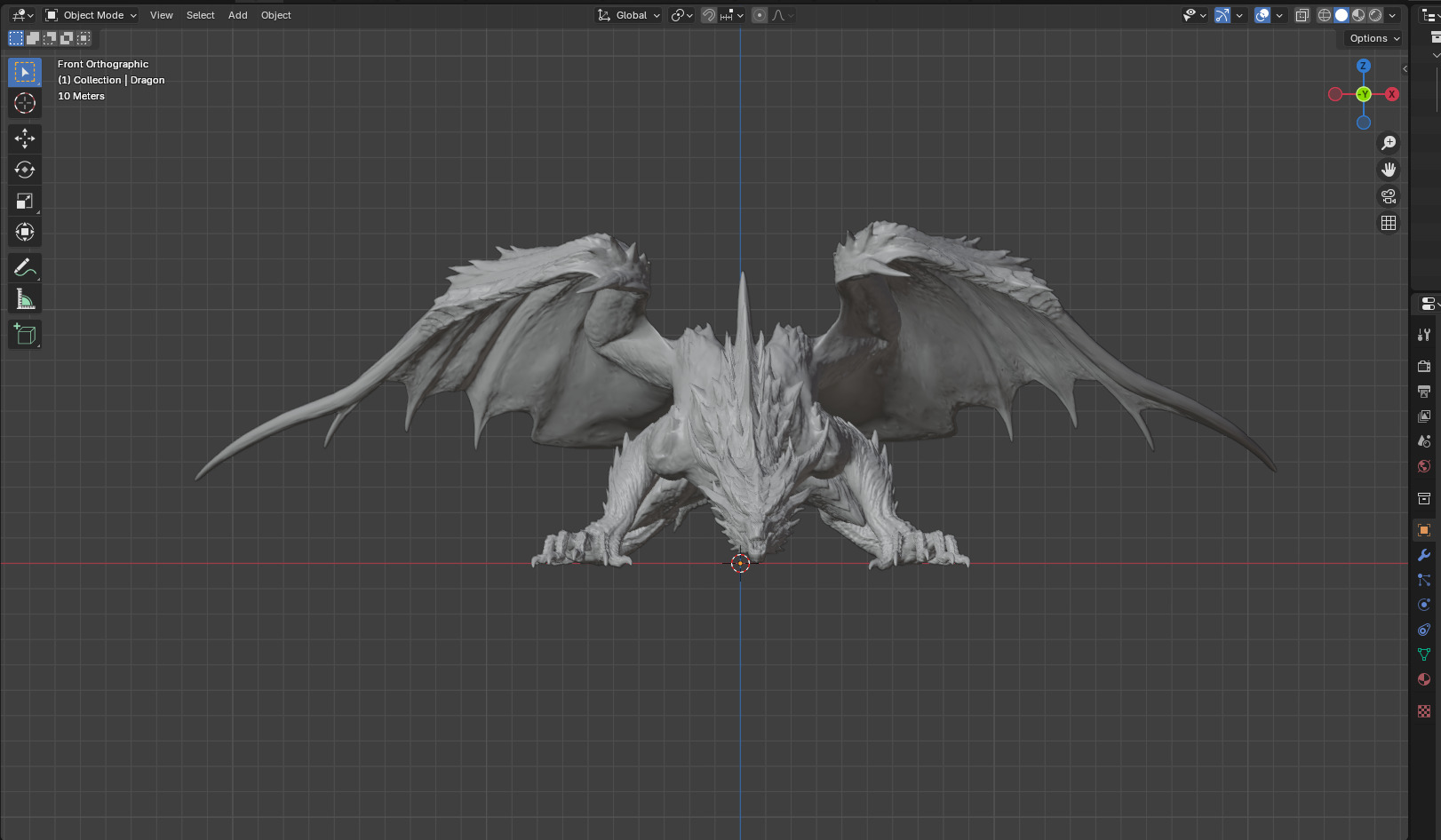 3D Dragon HighPoly Blender 3D print model_1