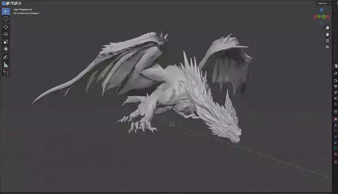 3D Dragon HighPoly Blender