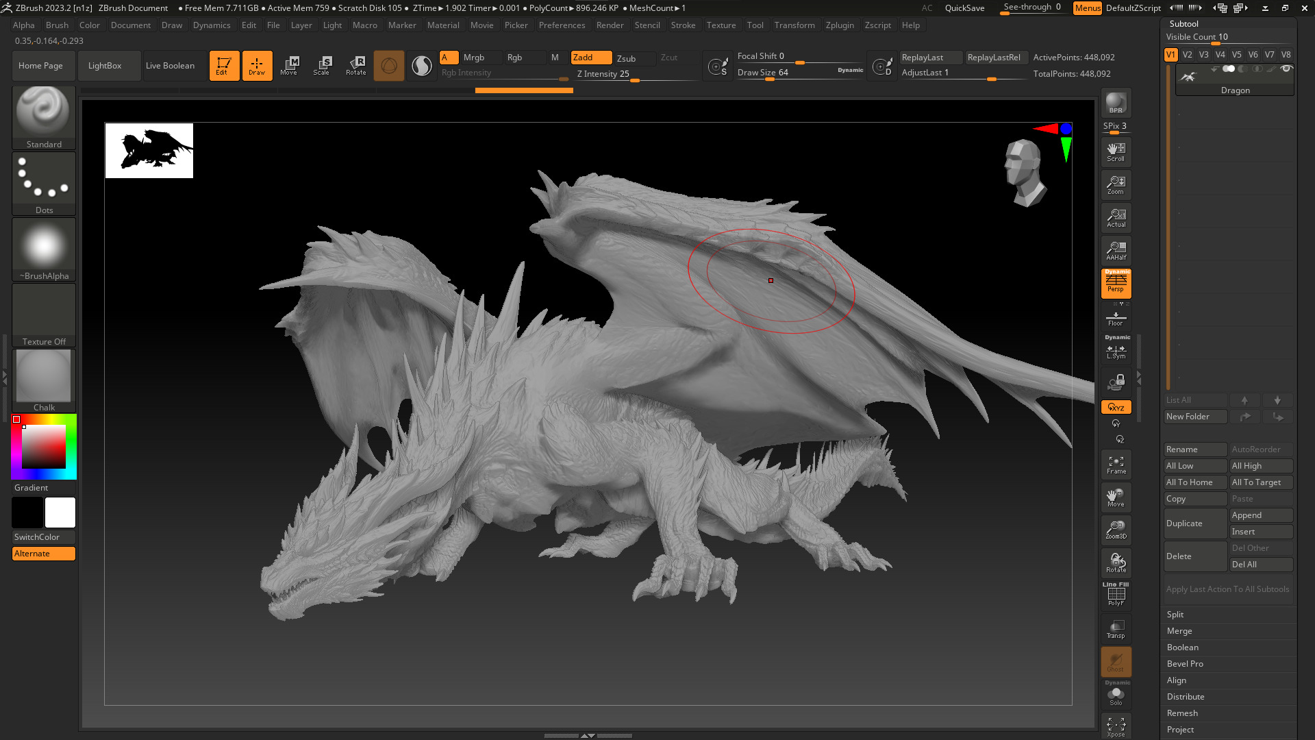 3D Dragon HighPoly Blender 3D print model_22
