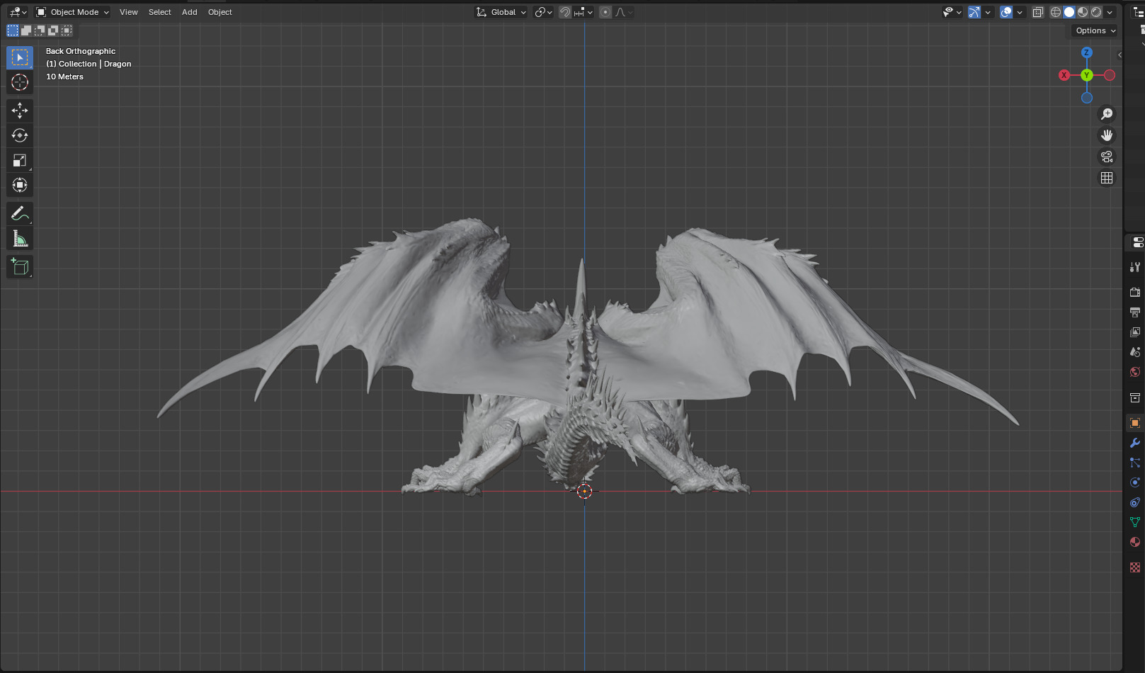 3D Dragon HighPoly Blender 3D print model_9
