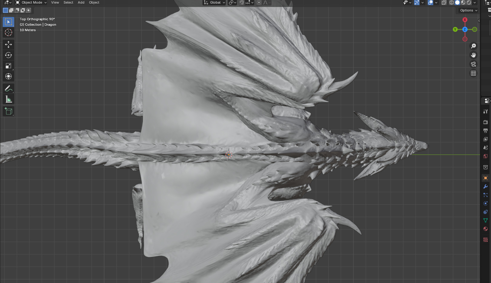 3D Dragon HighPoly Blender 3D print model_10