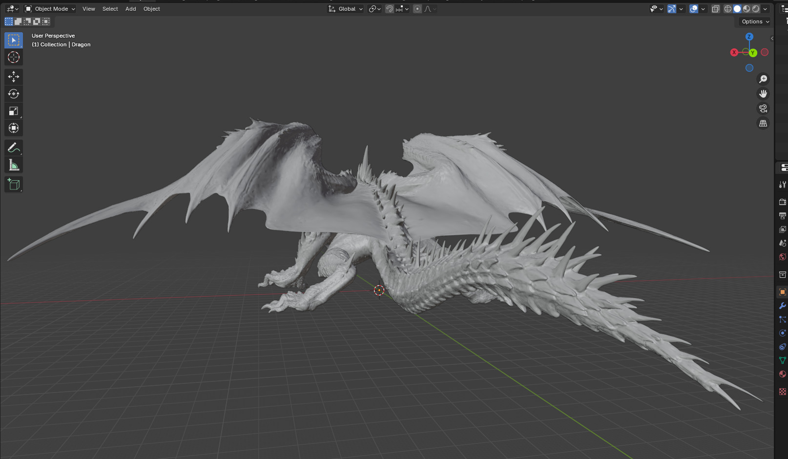 3D Dragon HighPoly Blender 3D print model_12