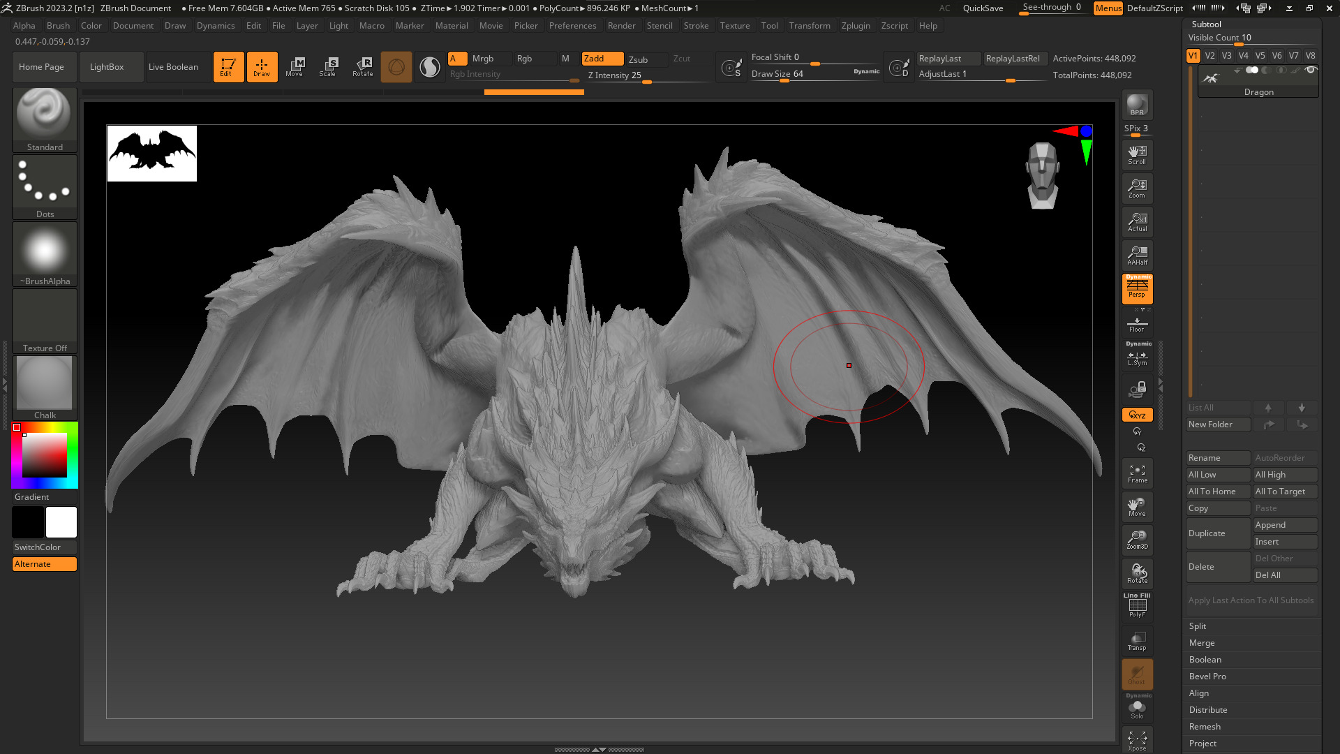 3D Dragon HighPoly Blender 3D print model_24