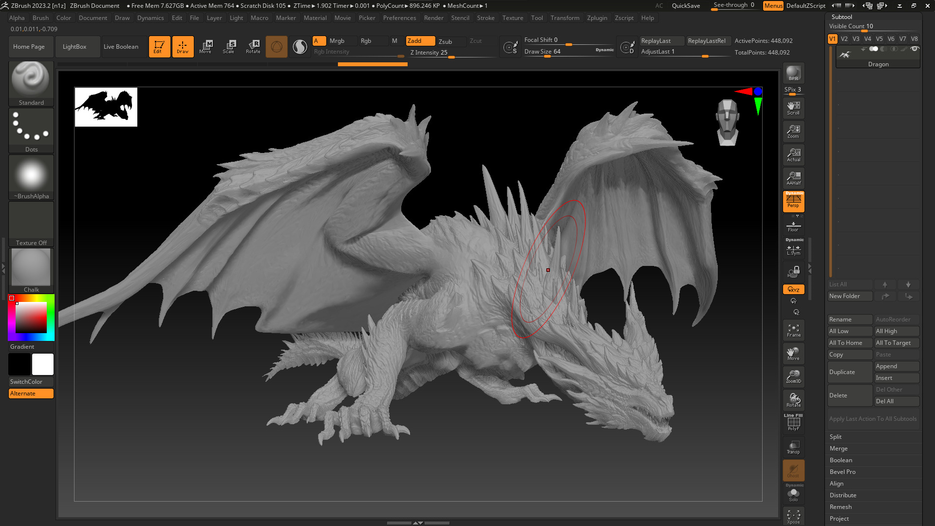 3D Dragon HighPoly Blender 3D print model_23