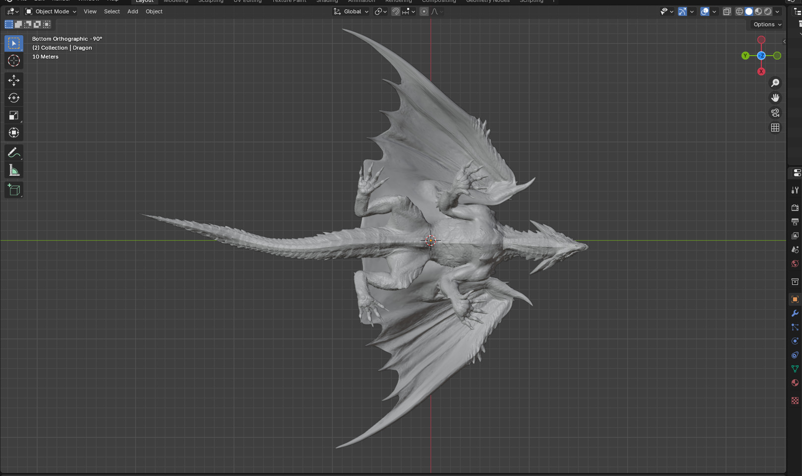 3D Dragon HighPoly Blender 3D print model_11