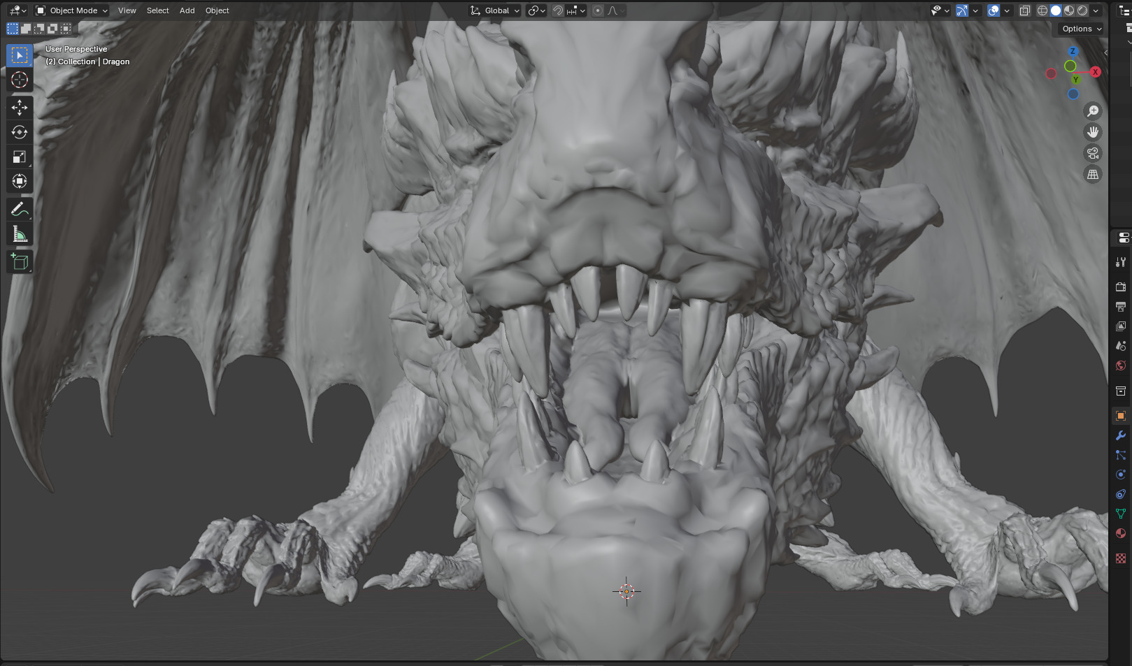 3D Dragon HighPoly Blender 3D print model_15