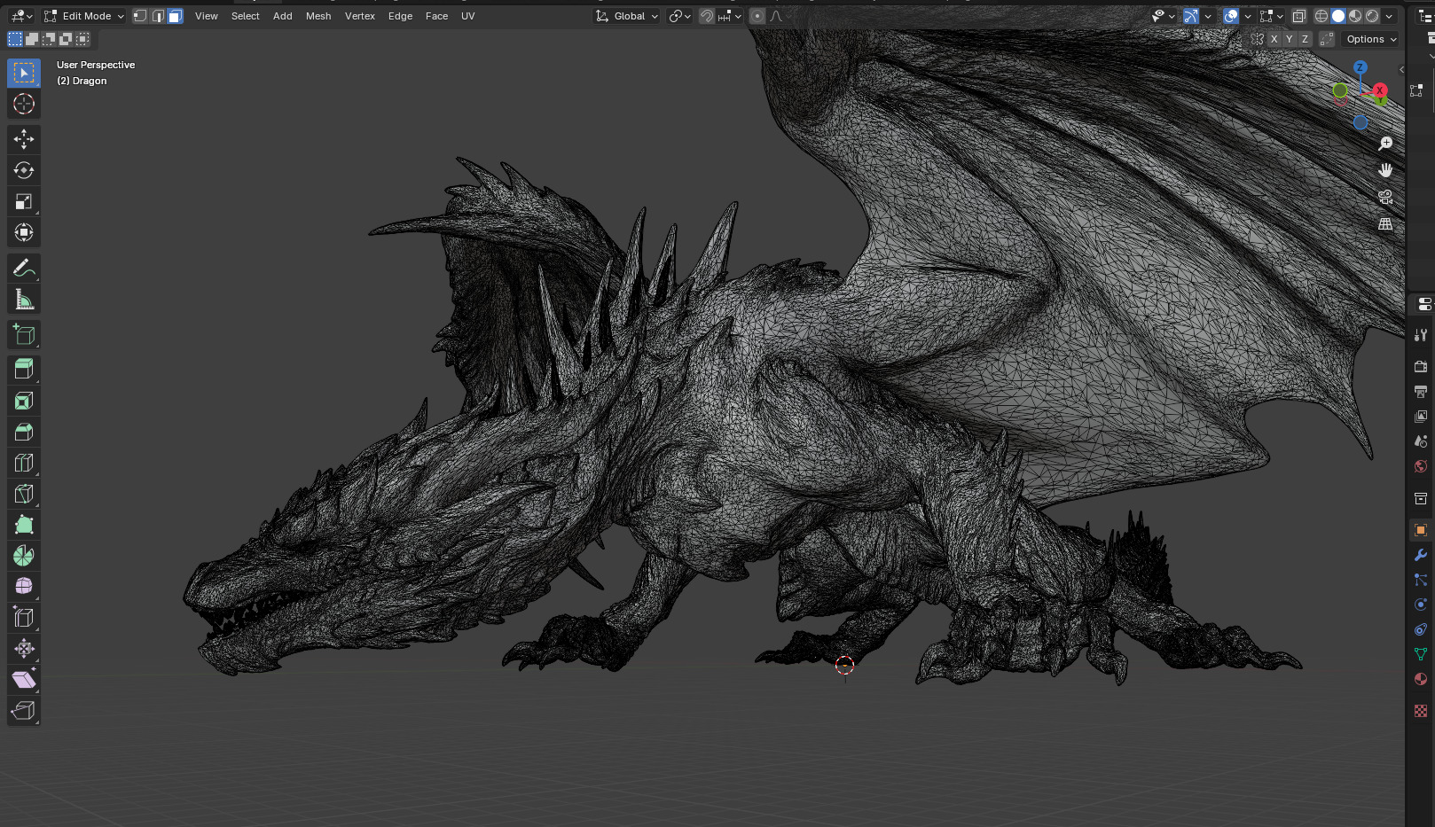 3D Dragon HighPoly Blender 3D print model_19