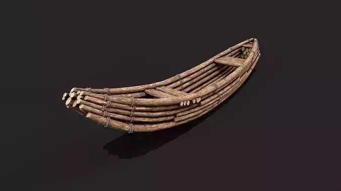 Primitive Wooden Survival Boat