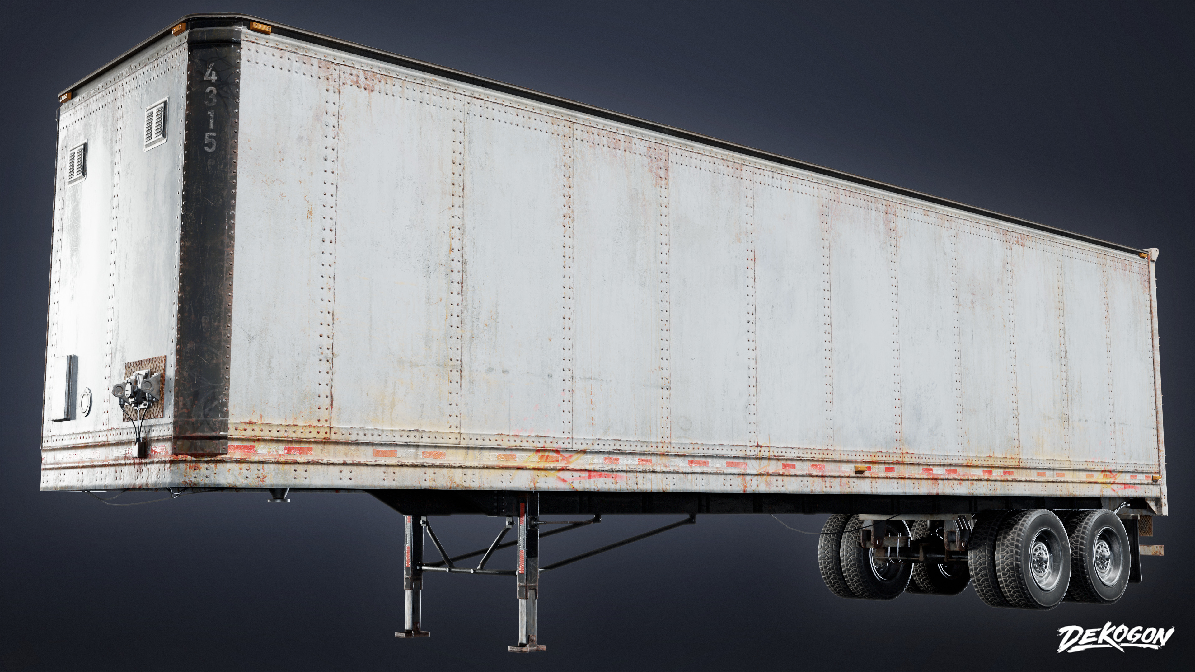 VEHICLES - Trucking Storage 01 - LOW POLY AND NANITE Low-poly 3D model_1