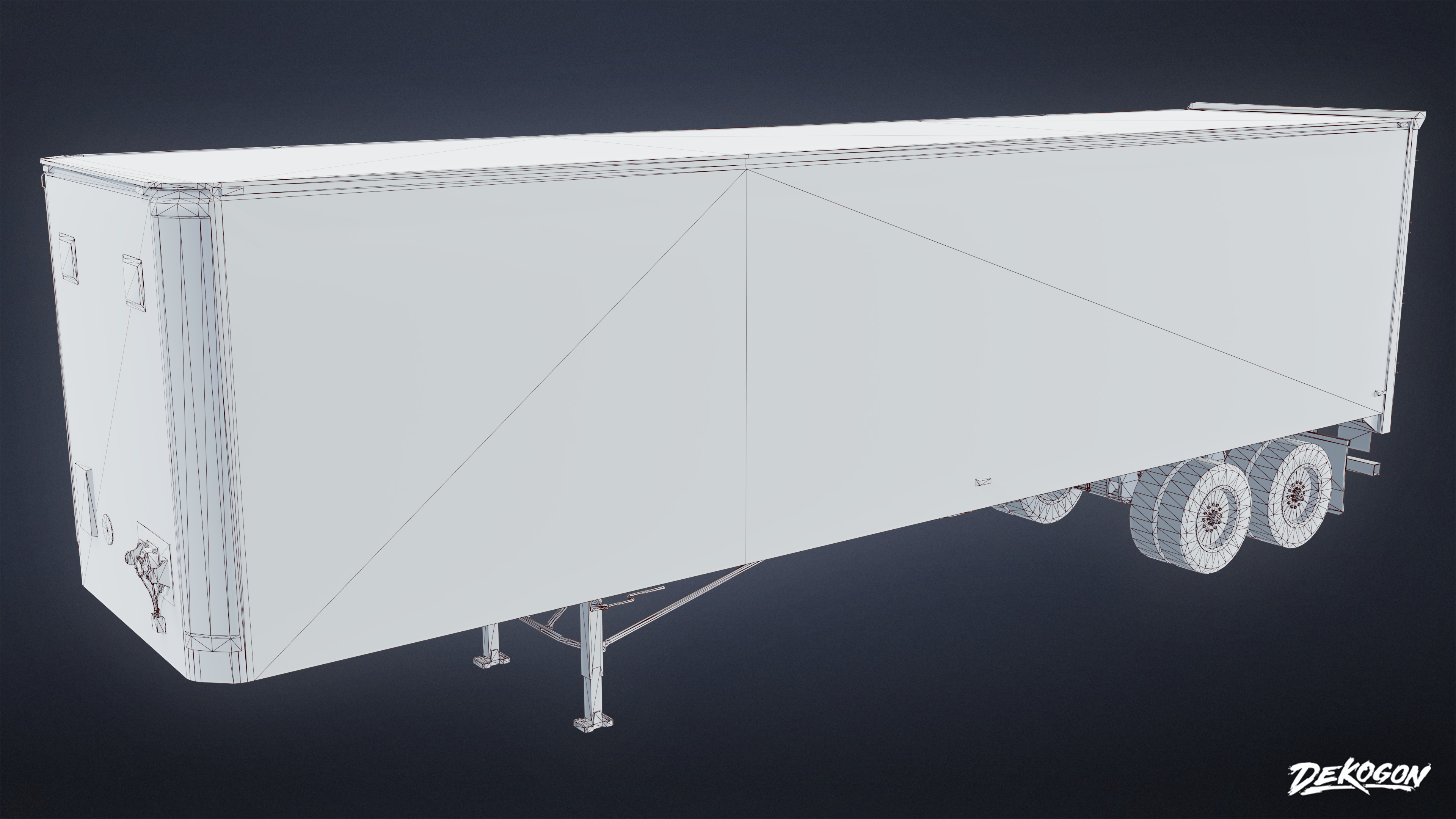 VEHICLES - Trucking Storage 01 - LOW POLY AND NANITE Low-poly 3D model_9