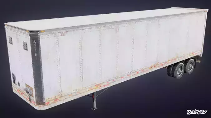 VEHICLES - Trucking Storage 01 - LOW POLY AND NANITE Low-poly 3D model