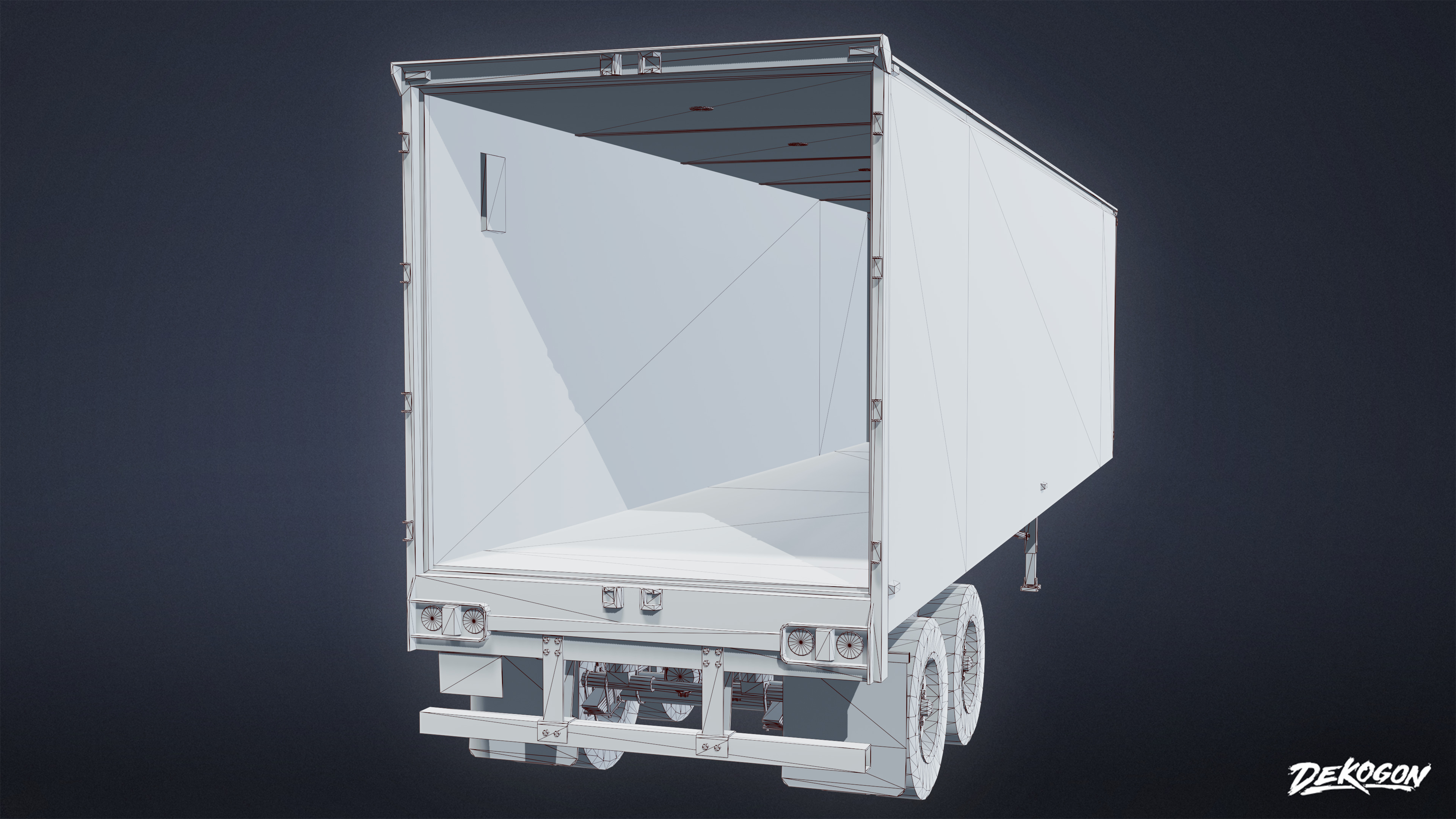 VEHICLES - Trucking Storage 01 - LOW POLY AND NANITE Low-poly 3D model_8