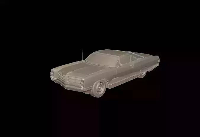 pontiac bonneville 1966  3D print model