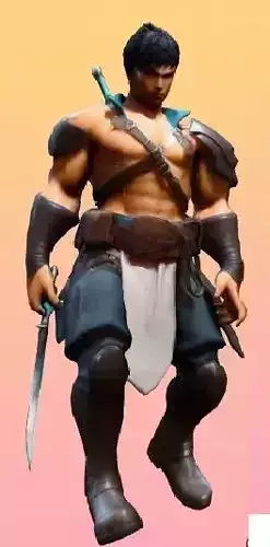 charakter warior game ready