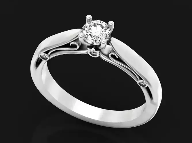 Diamond Solitaire Engagement Ring 1515