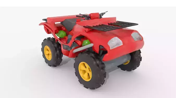 Quad Bike v1 BLEND-OBJ-FBX-DAE-GLB 3D model Quad Bike v1 BLEND-OBJ-FBX-DAE-GLB 3D model