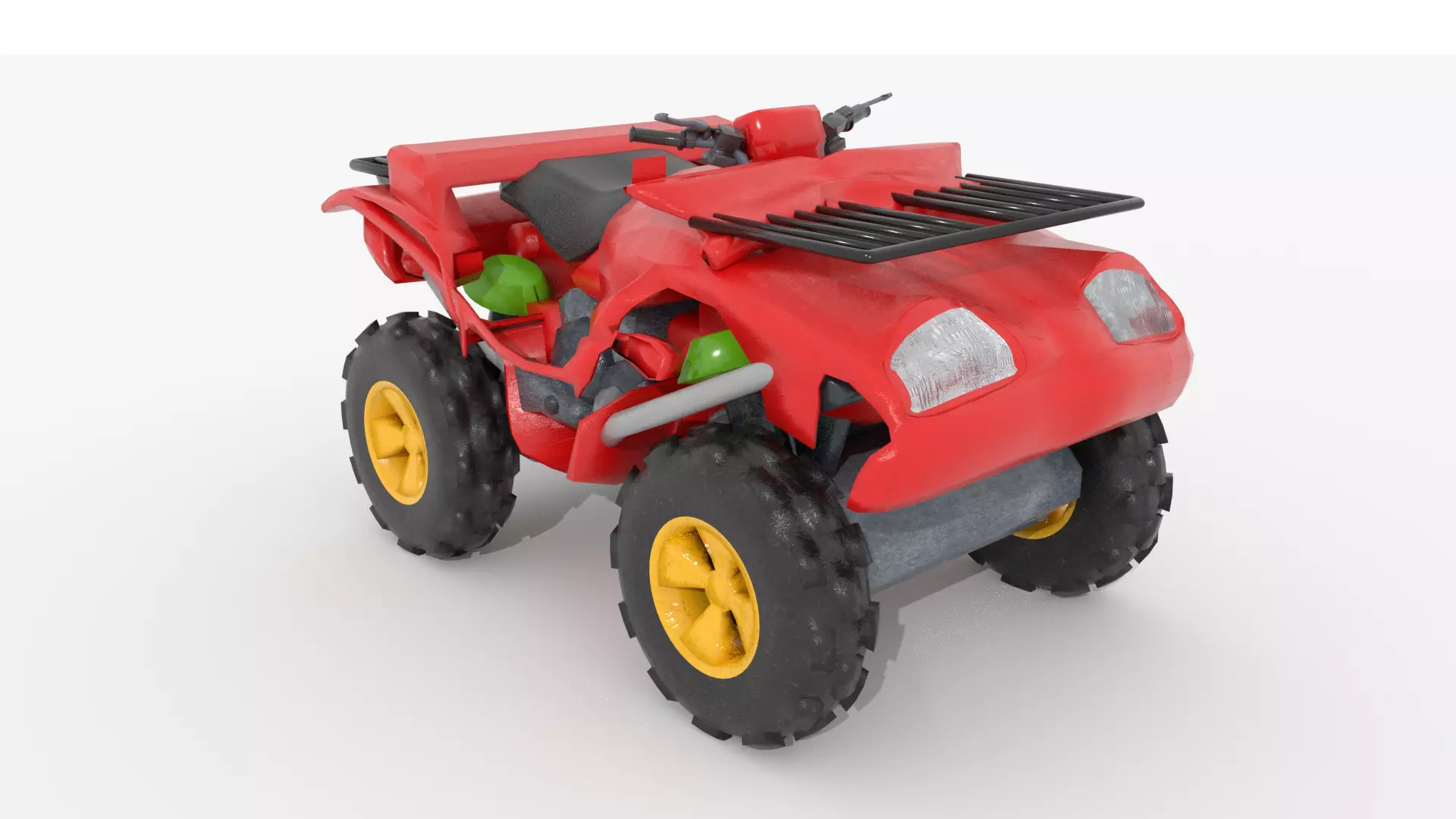 Quad Bike v1 BLEND-OBJ-FBX-DAE-GLB 3D model_0