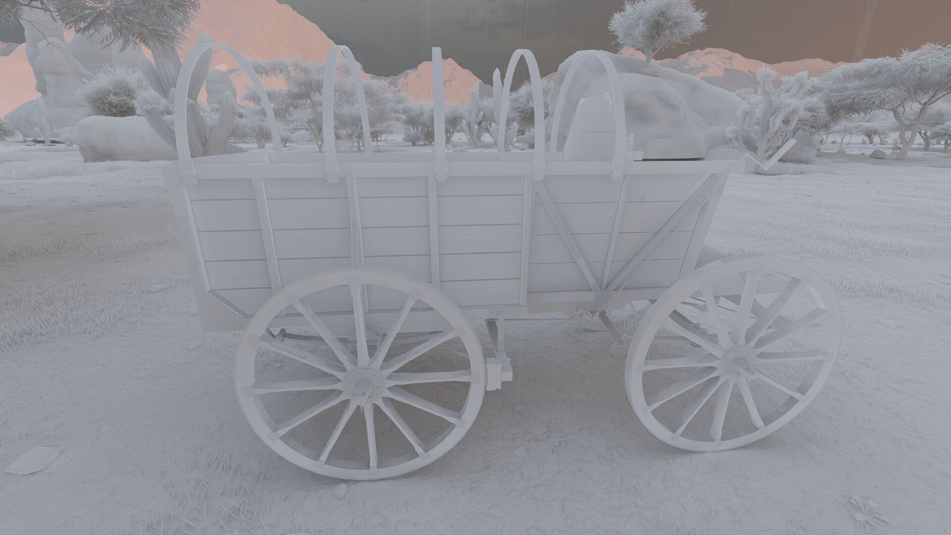 Light army field wagon 3D model_29