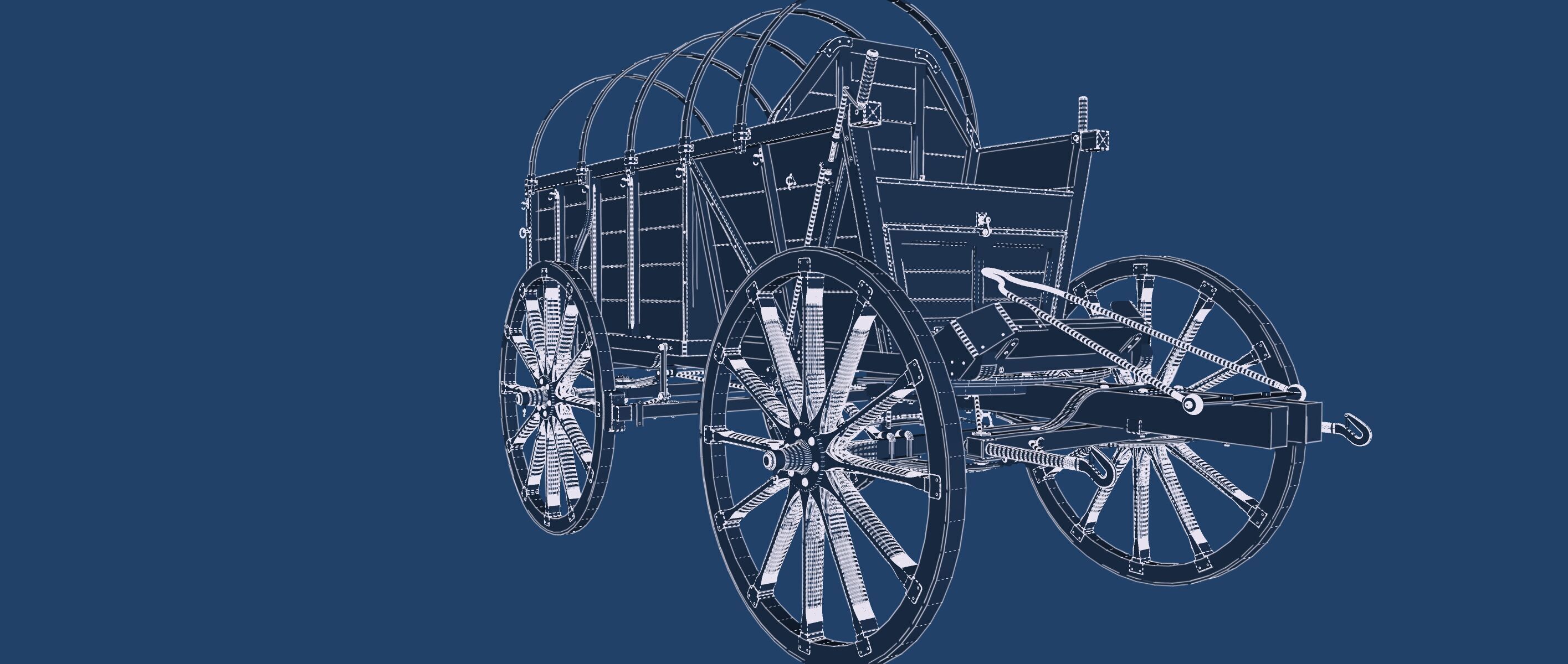 Light army field wagon 3D model_35