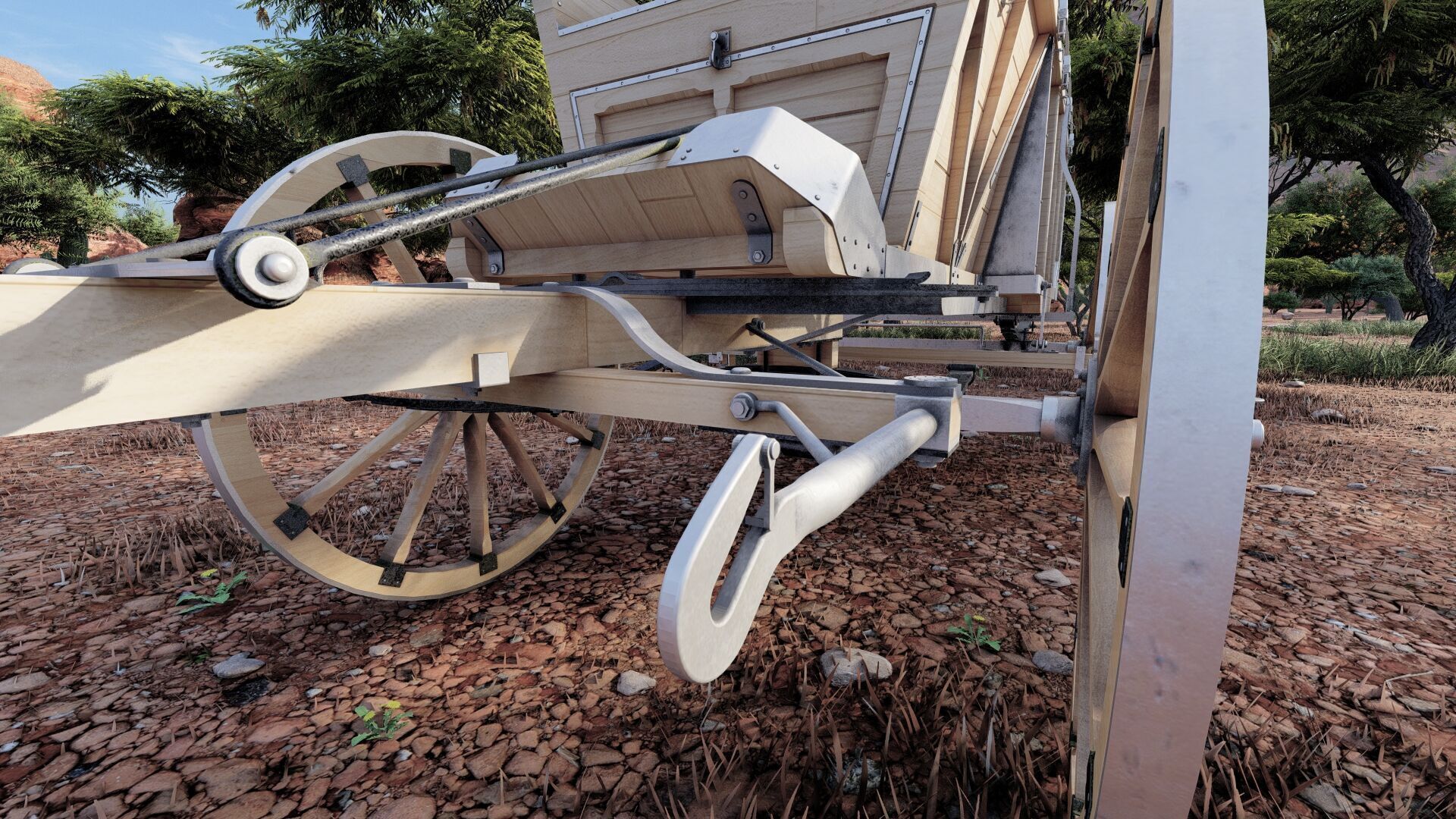 Light army field wagon 3D model_15