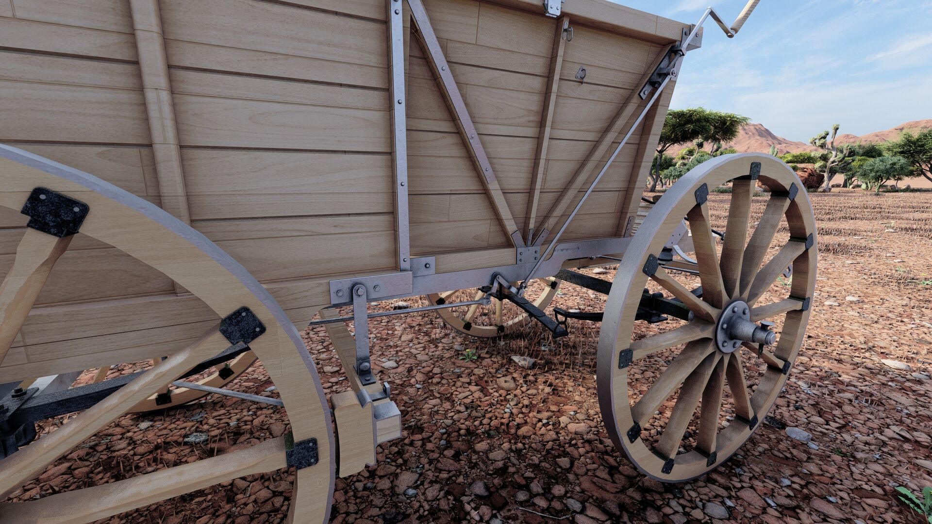 Light army field wagon 3D model_10