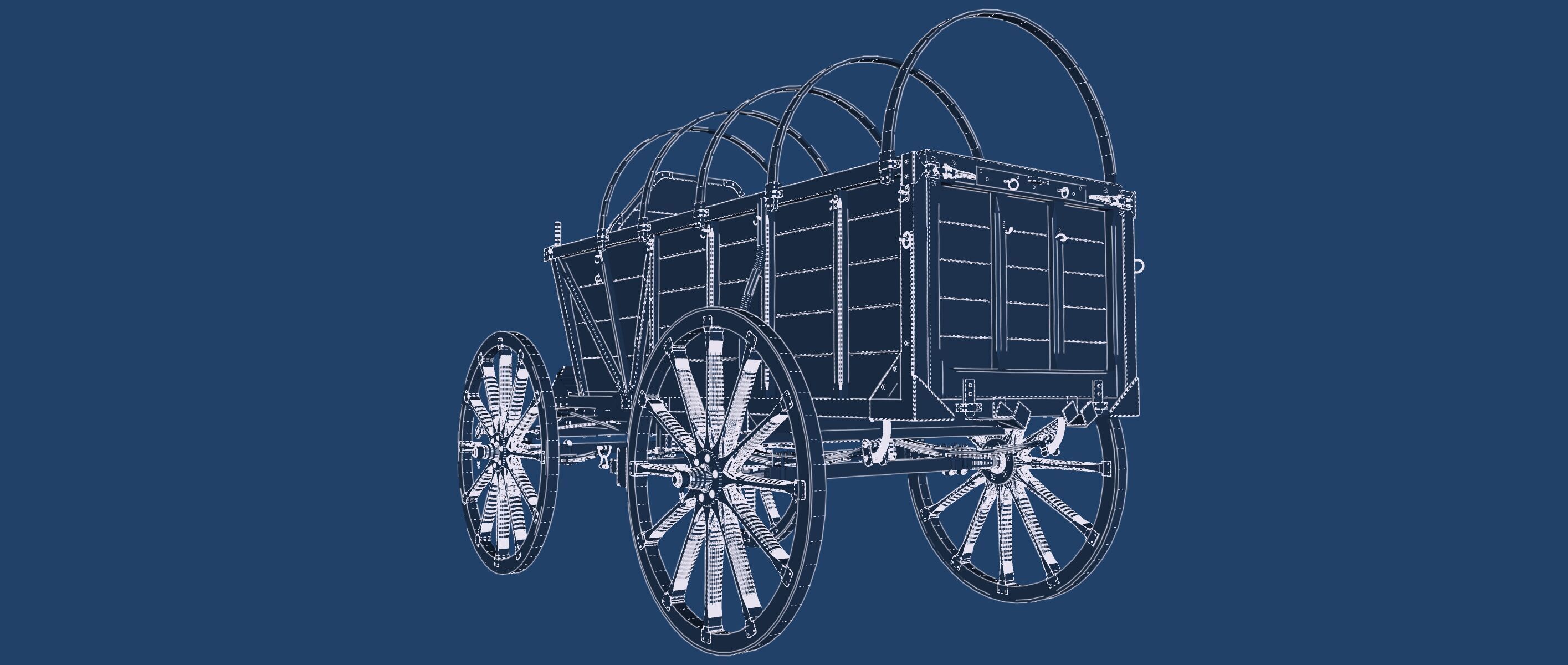 Light army field wagon 3D model_36