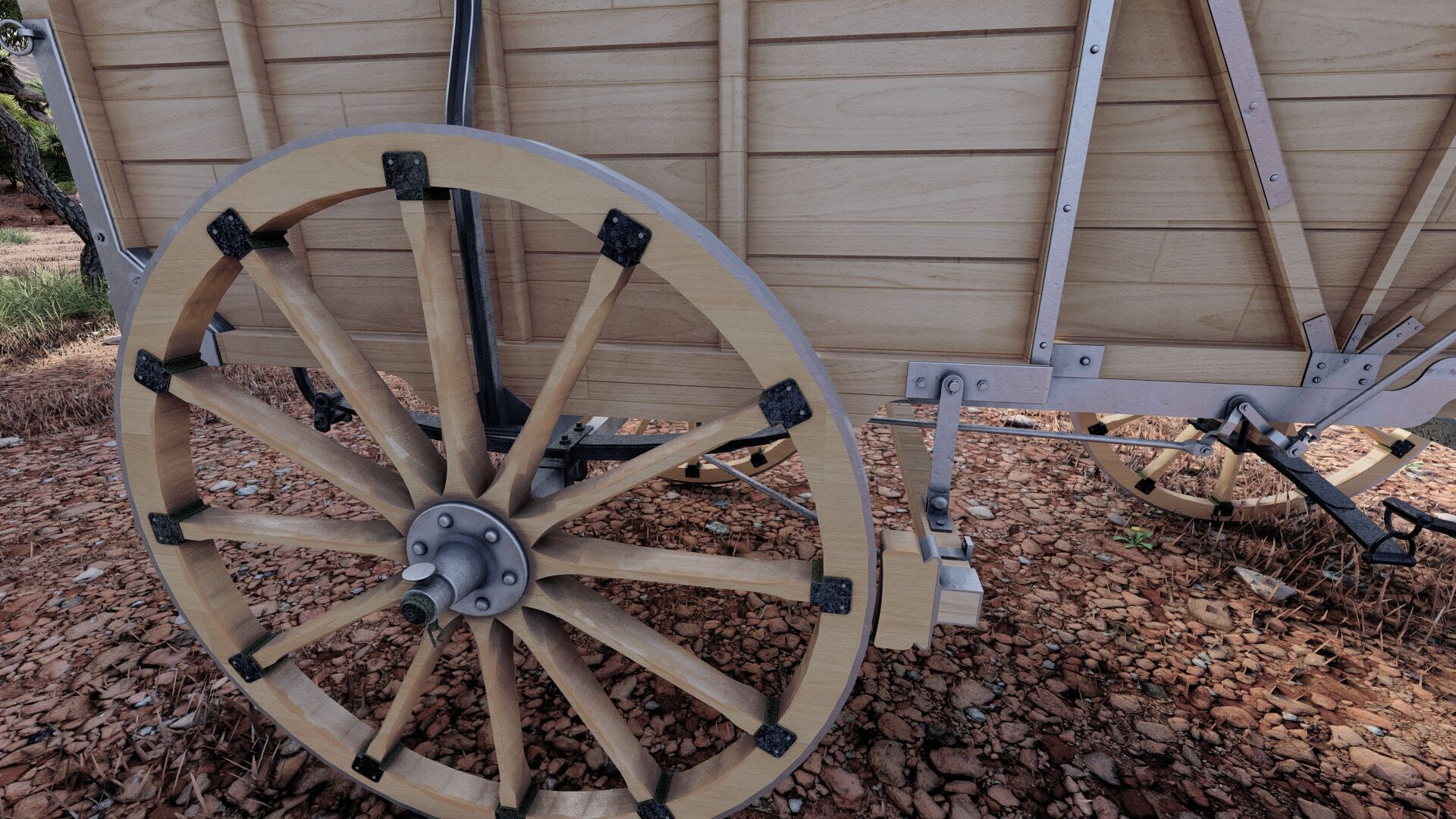 Light army field wagon 3D model_11