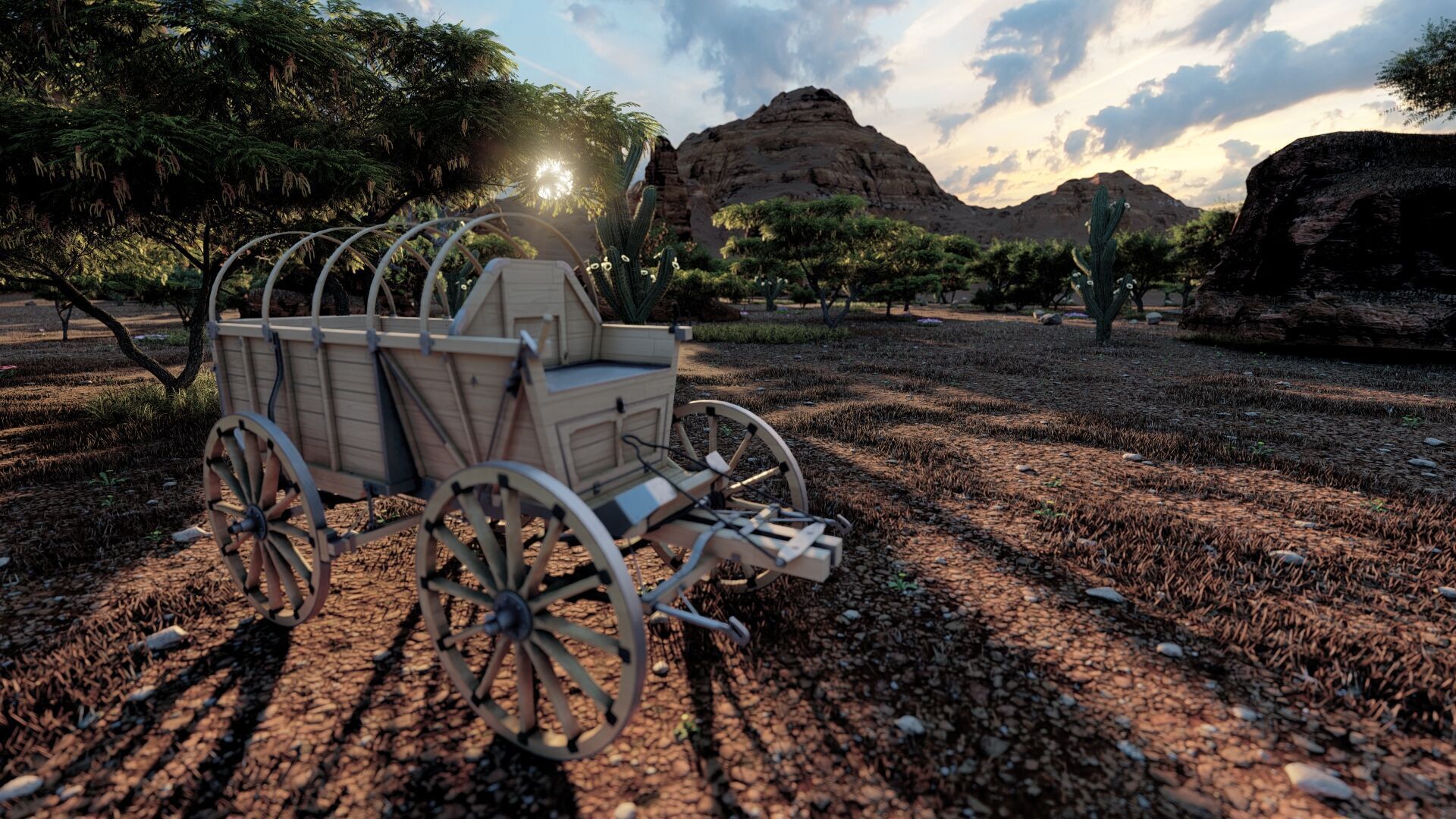 Light army field wagon 3D model_19