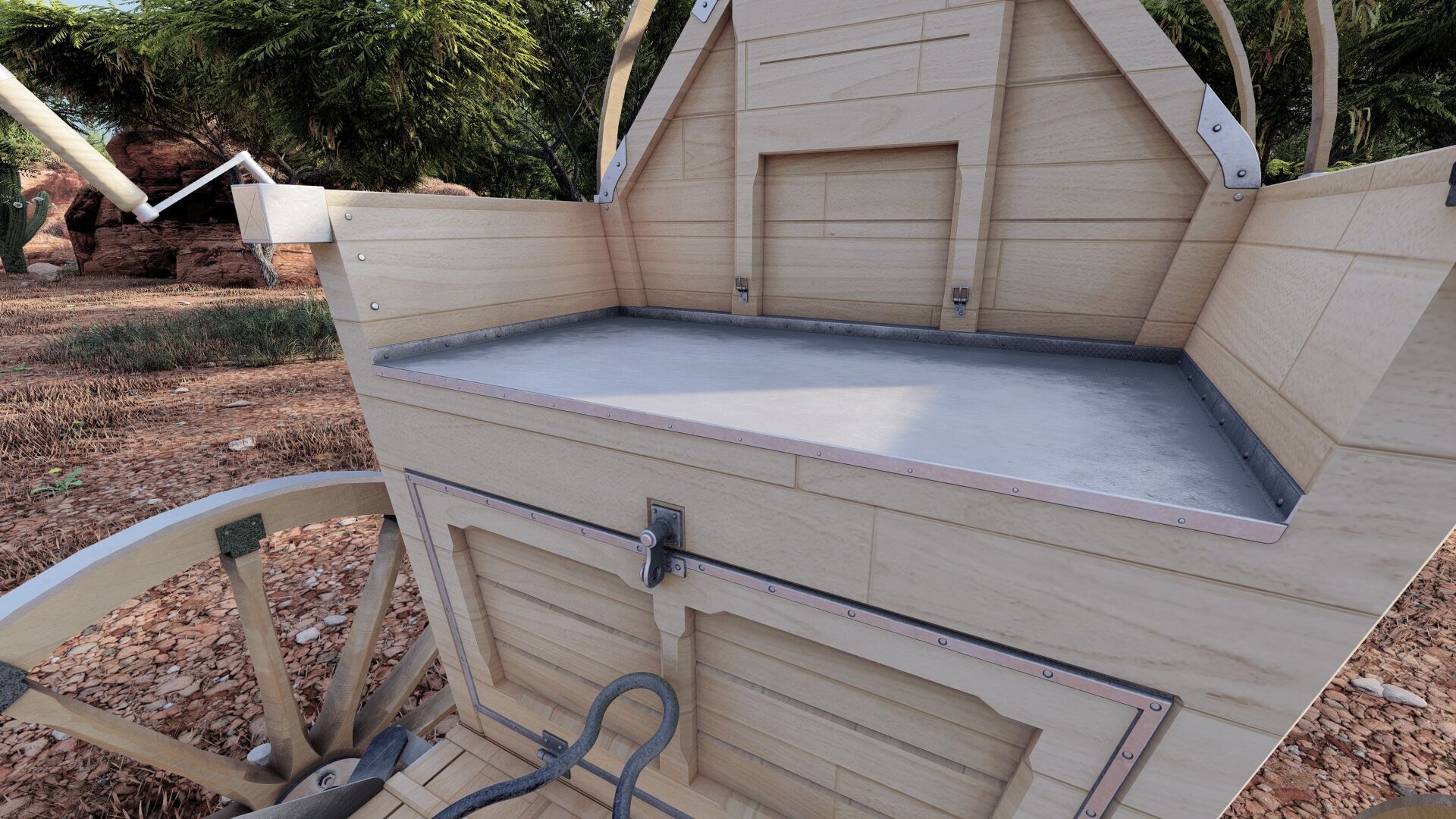 Light army field wagon 3D model_13