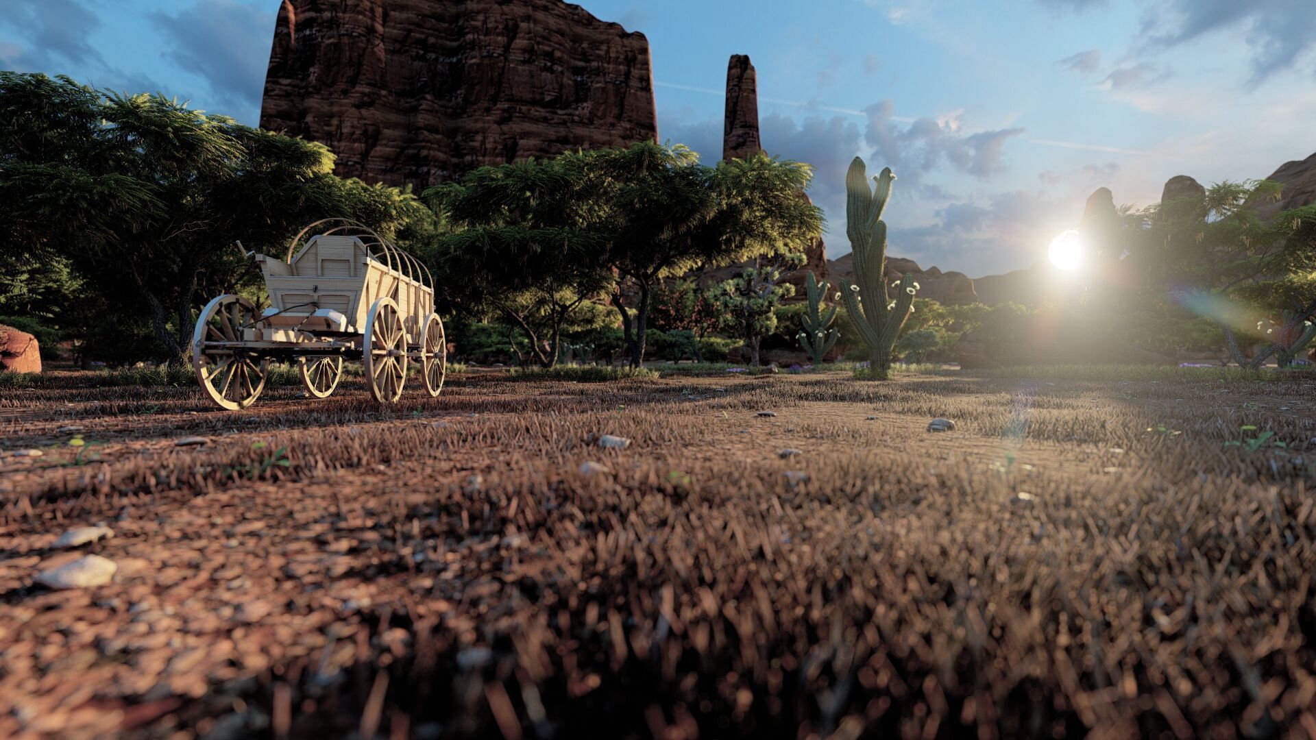 Light army field wagon 3D model_20