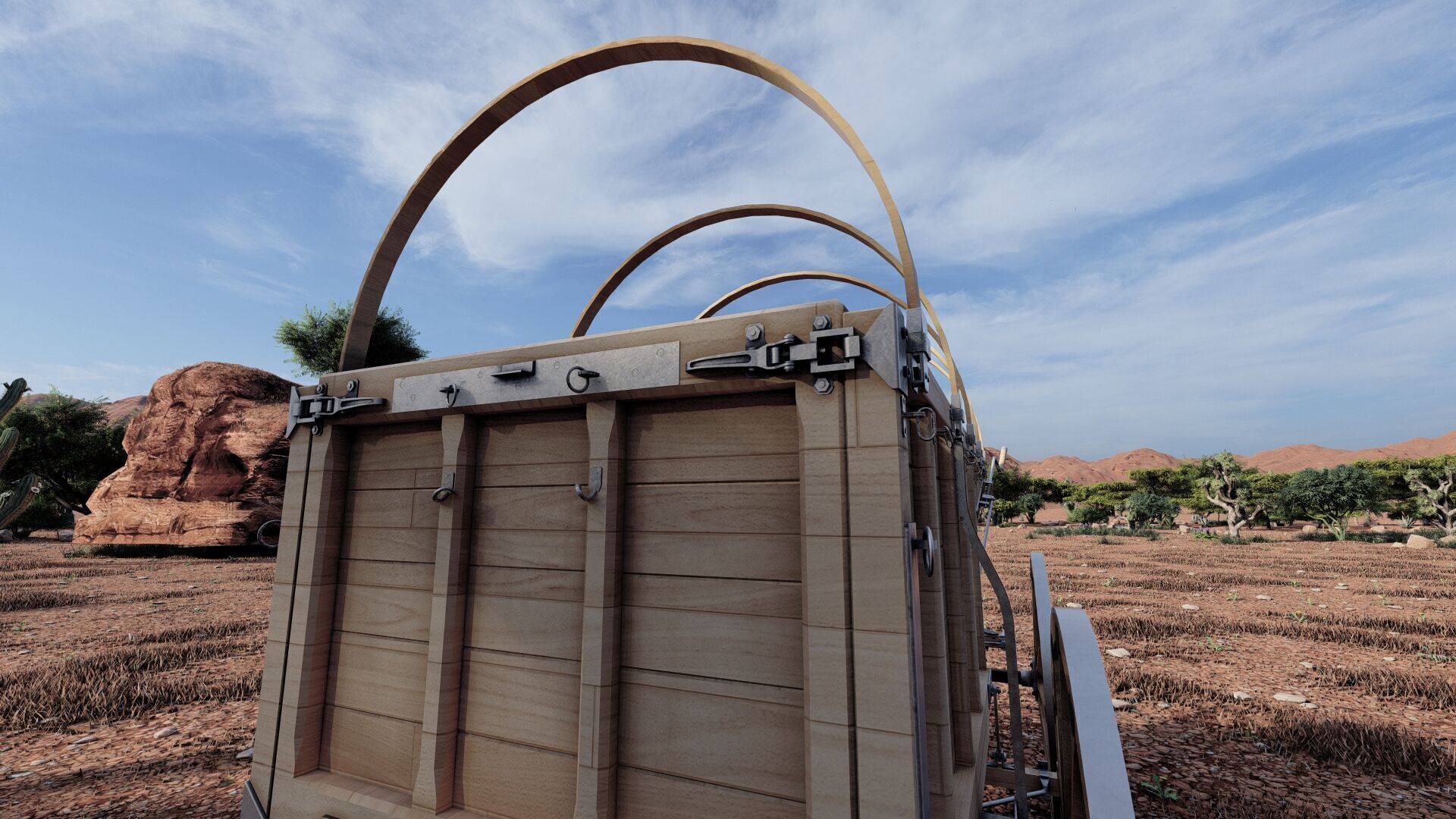 Light army field wagon 3D model_9