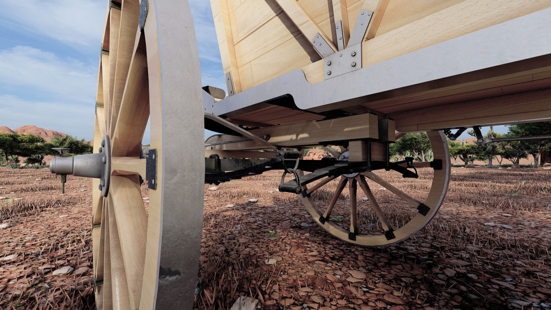 Light army field wagon 3D model_17