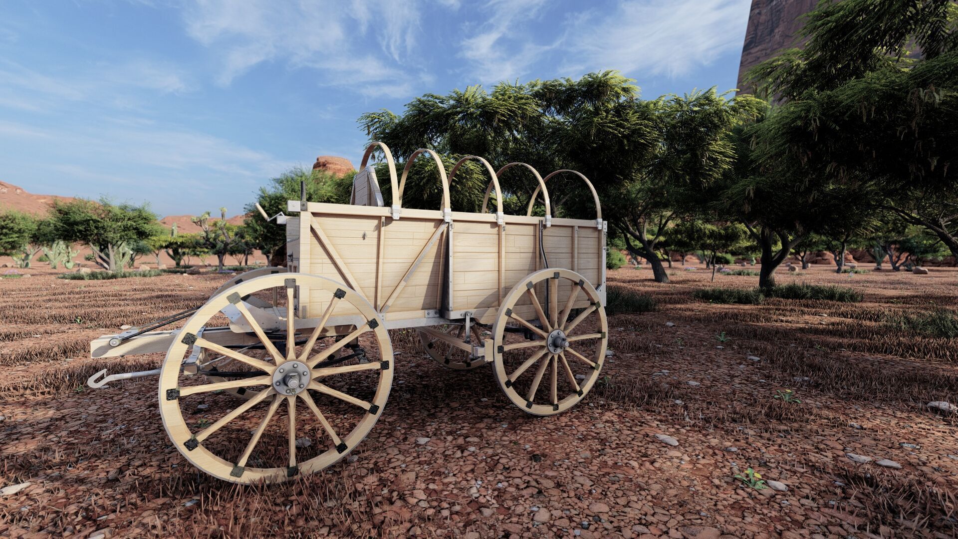 Light army field wagon 3D model_5