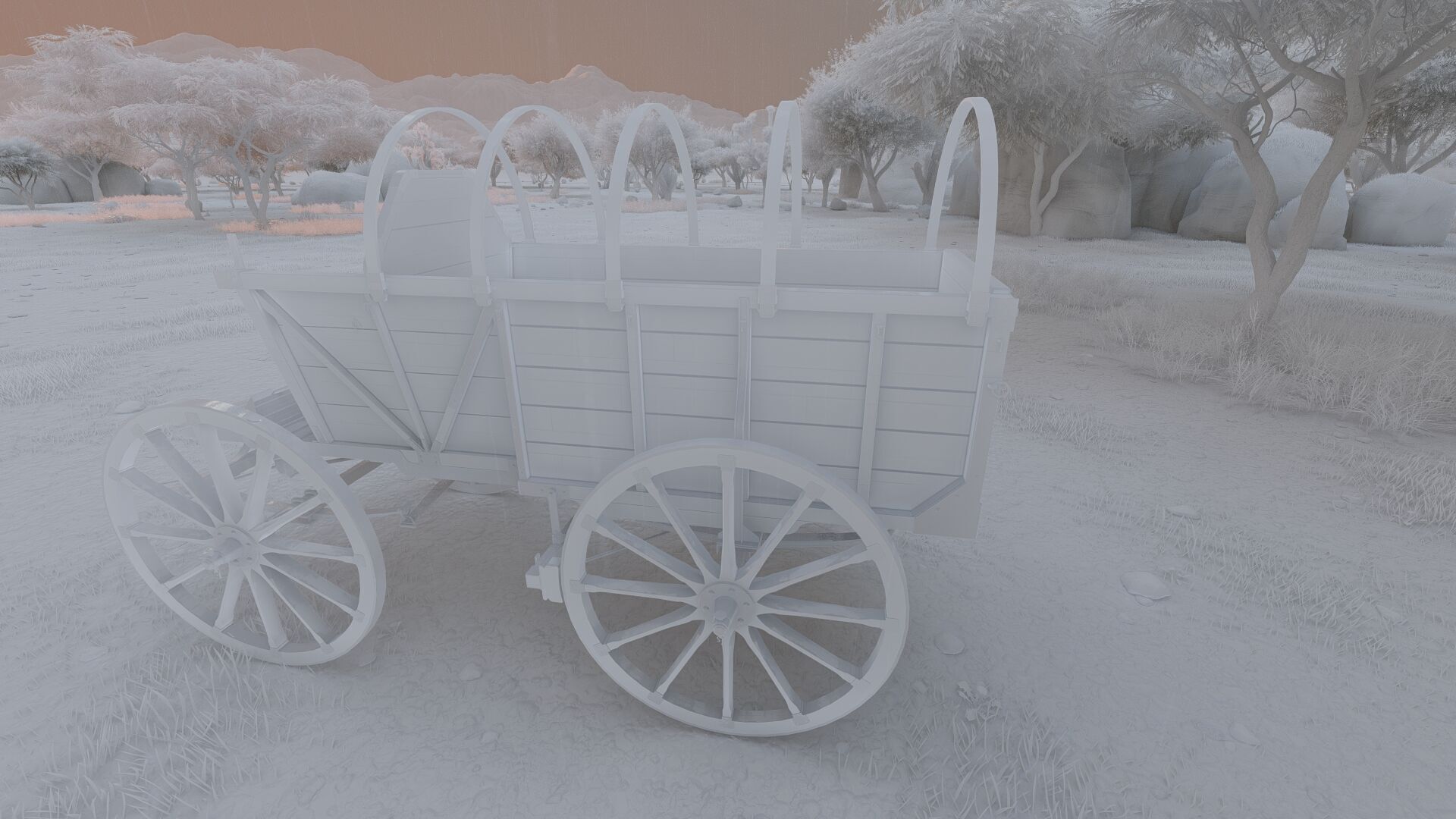 Light army field wagon 3D model_34