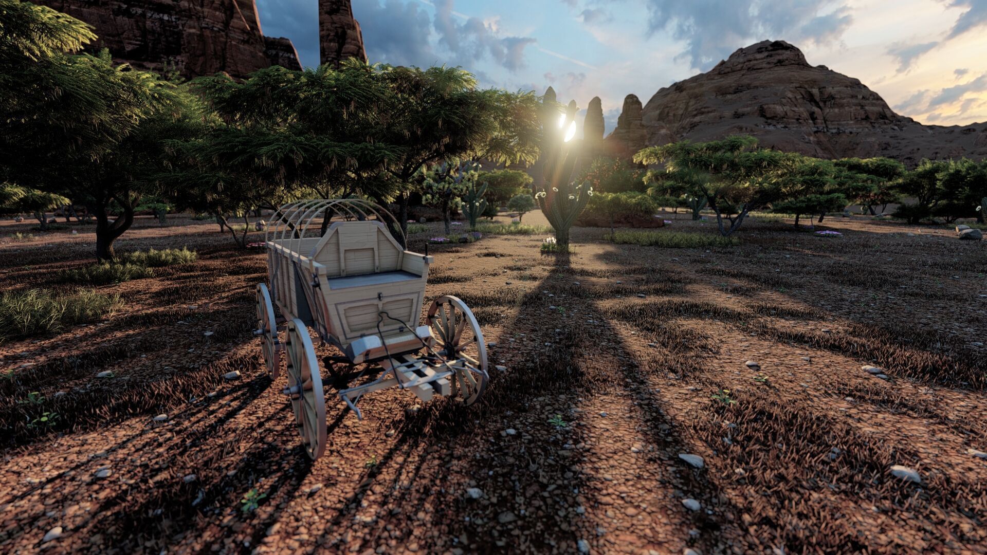 Light army field wagon 3D model_21