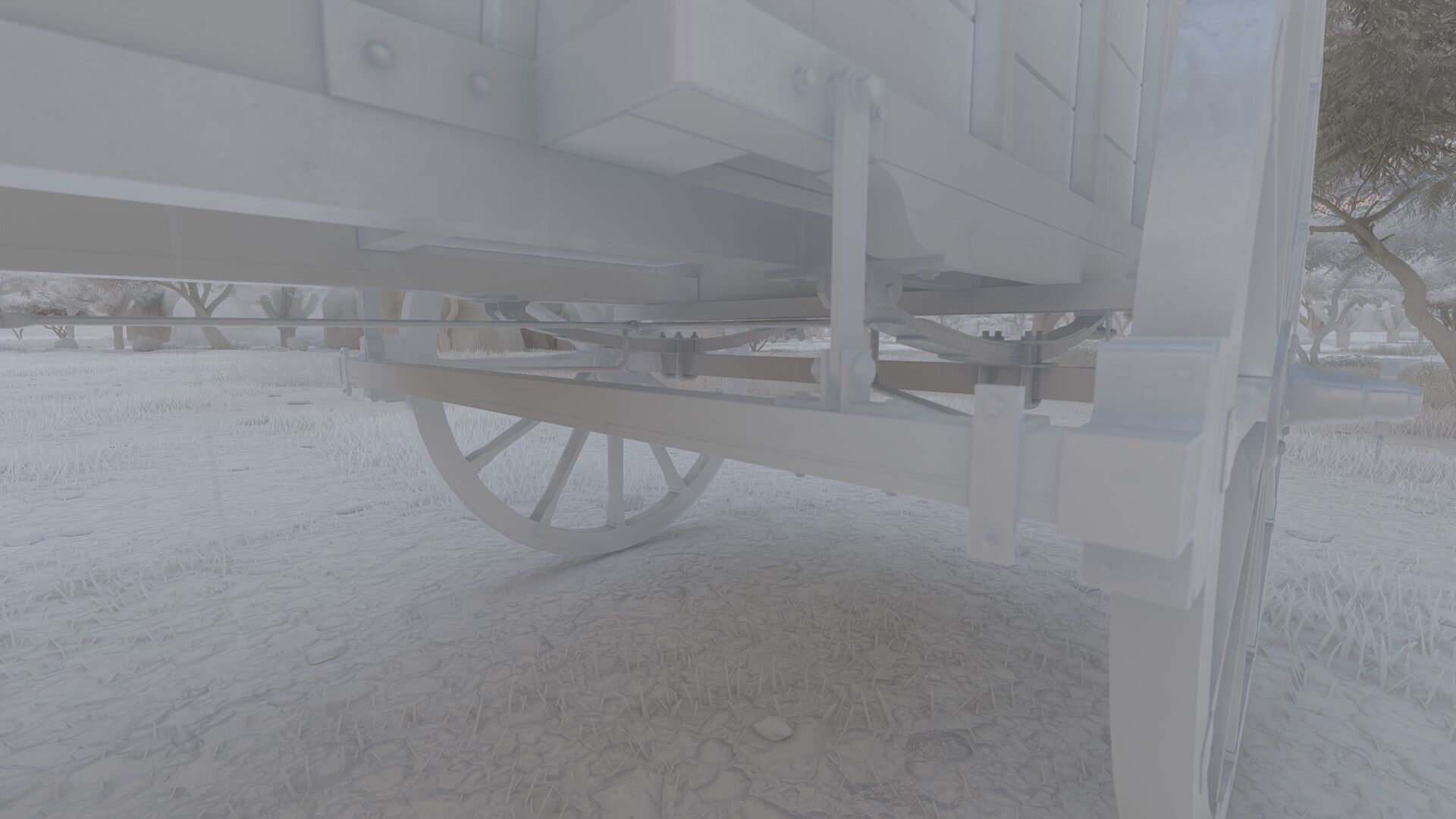 Light army field wagon 3D model_32