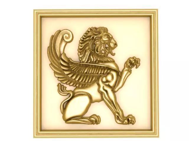perspolis lion  relief 3D model_0