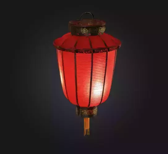 Chinese style glowing red lanterns