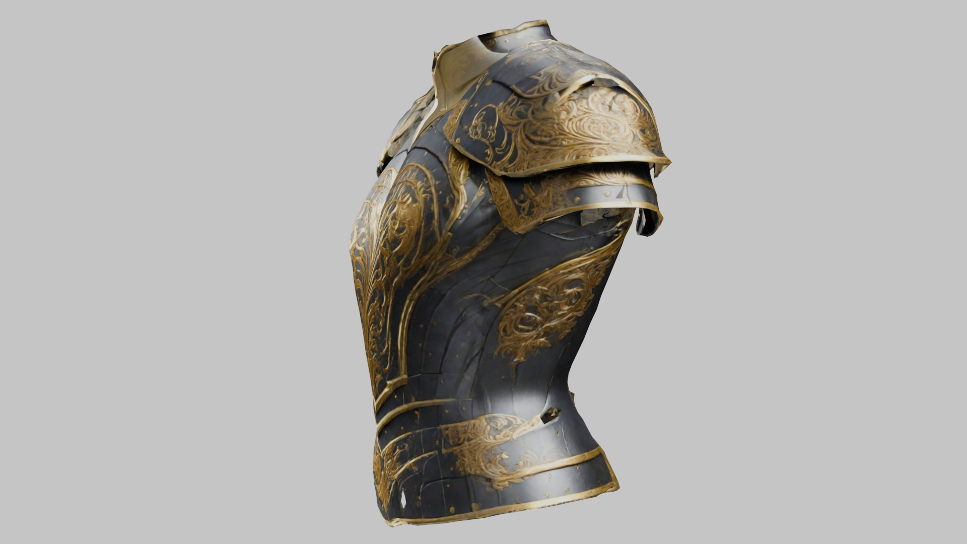 Medieval Armor Fantasy Knight Chestplate 3D model_5