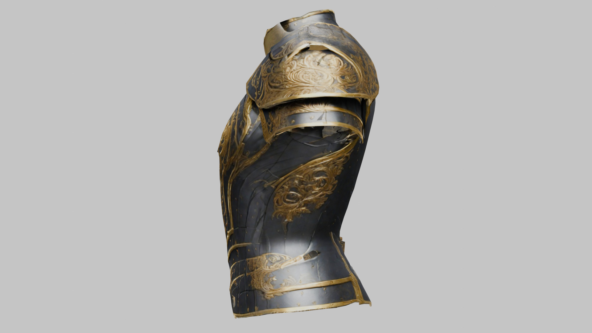 Medieval Armor Fantasy Knight Chestplate 3D model_4