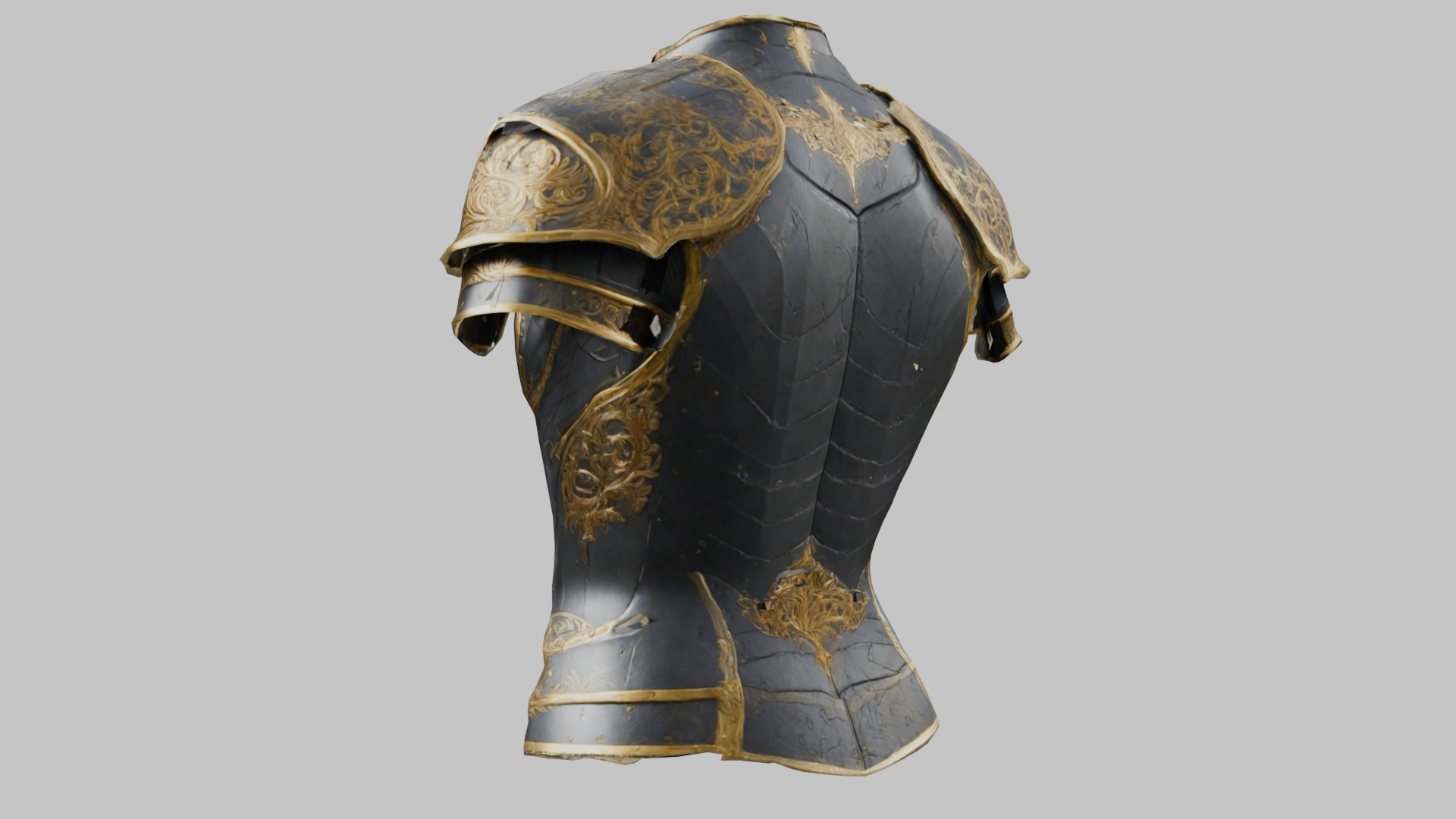 Medieval Armor Fantasy Knight Chestplate 3D model_2