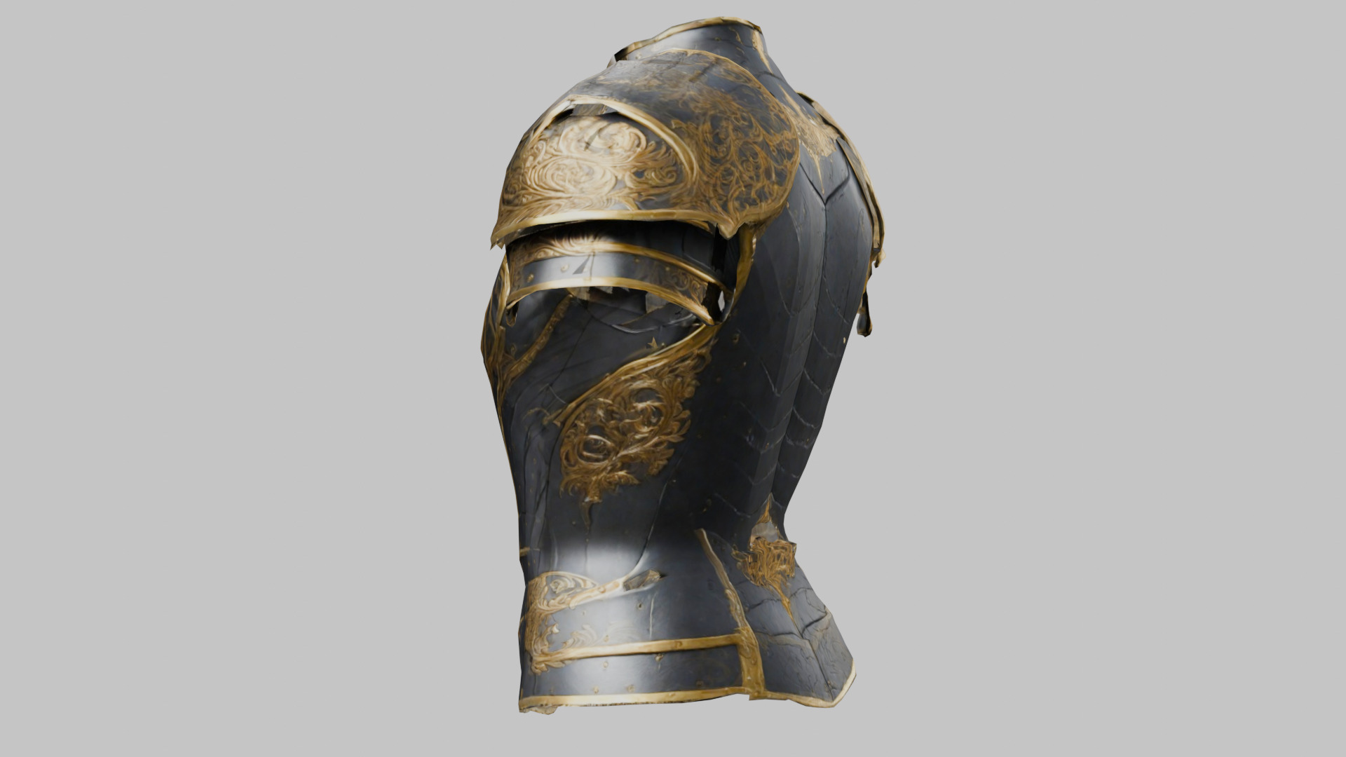 Medieval Armor Fantasy Knight Chestplate 3D model_3