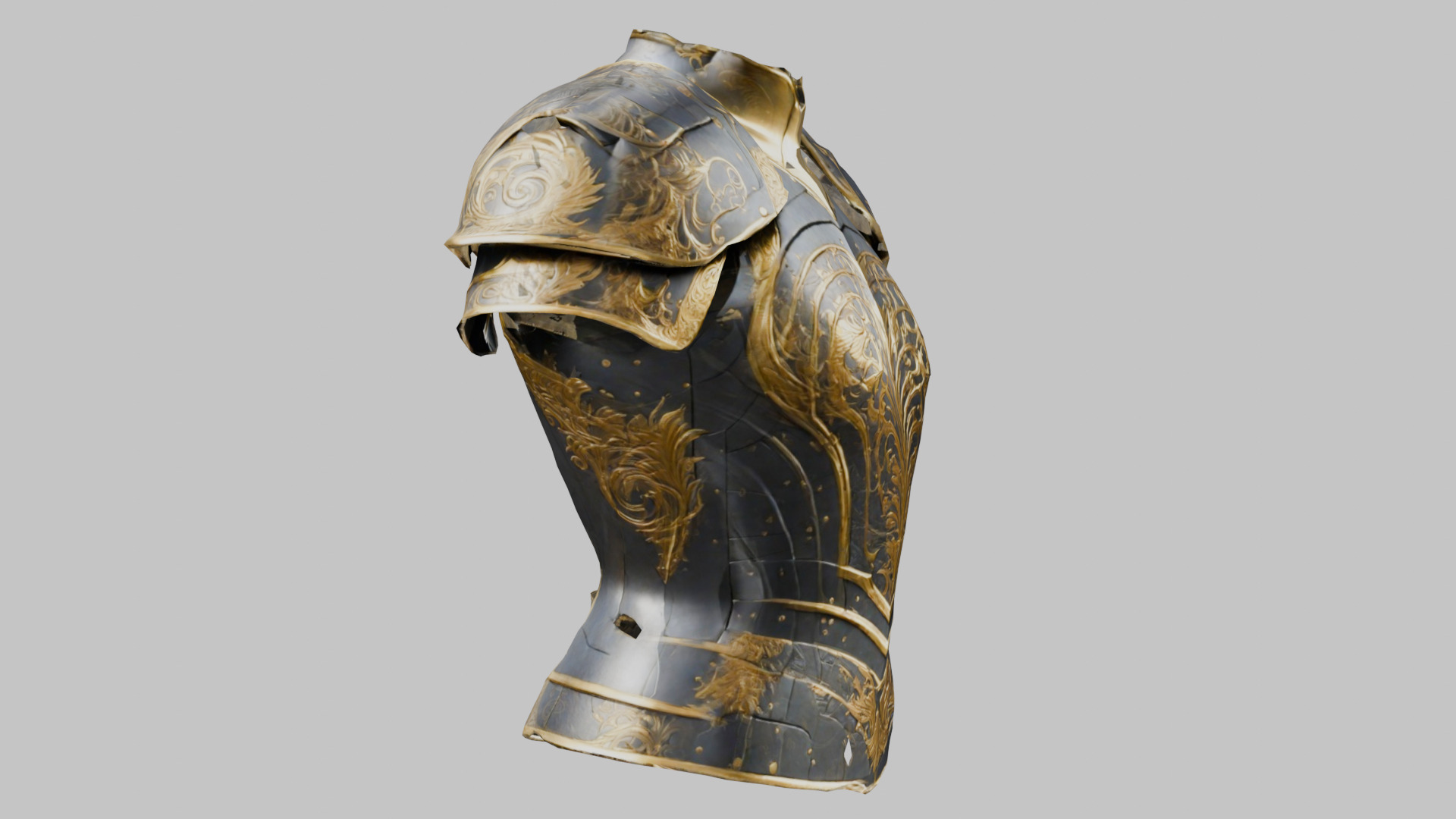 Medieval Armor Fantasy Knight Chestplate 3D model_10