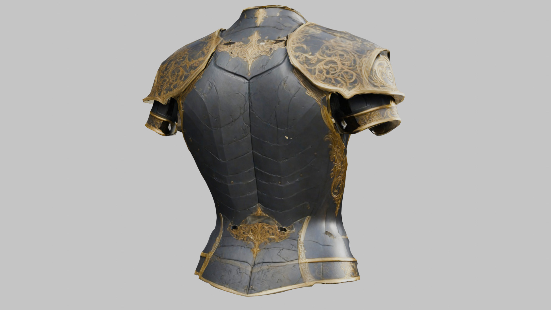 Medieval Armor Fantasy Knight Chestplate 3D model_14