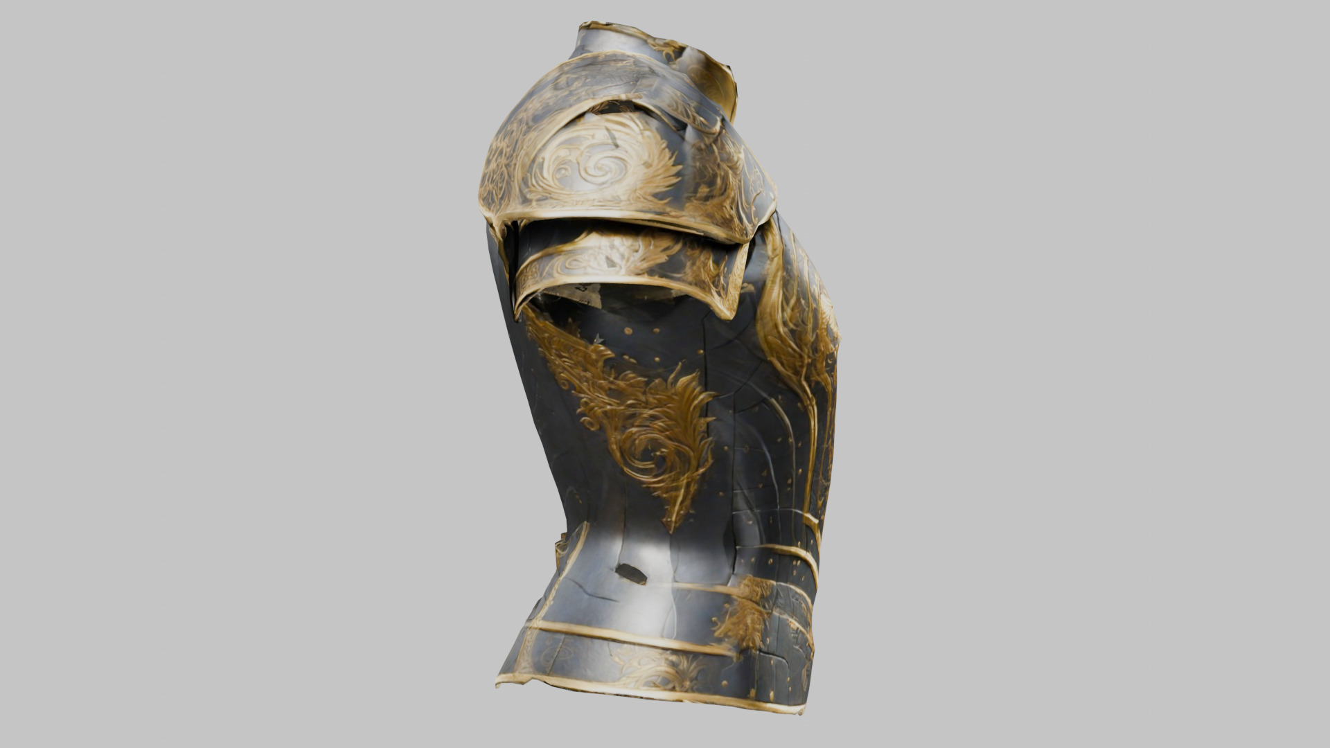 Medieval Armor Fantasy Knight Chestplate 3D model_11