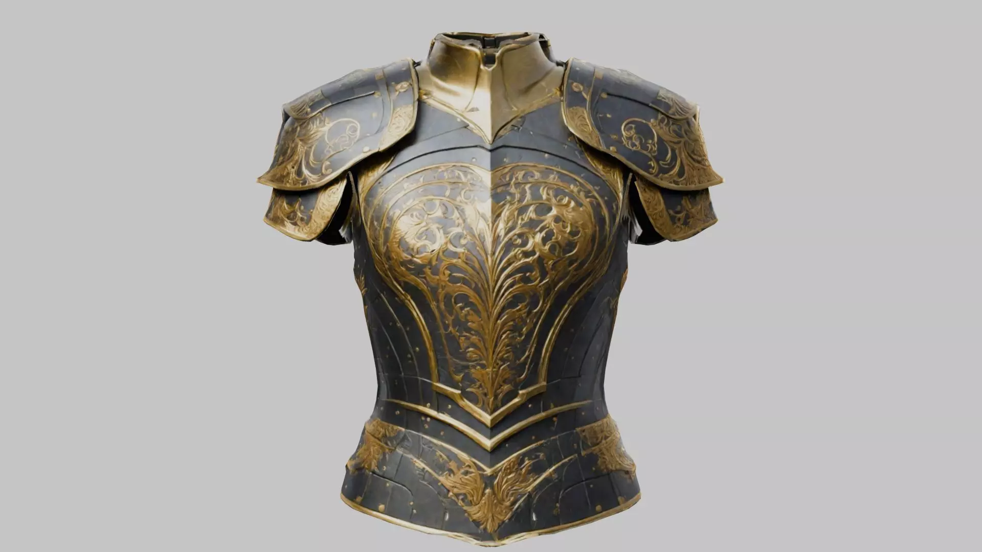 Medieval Armor Fantasy Knight Chestplate 3D model_0