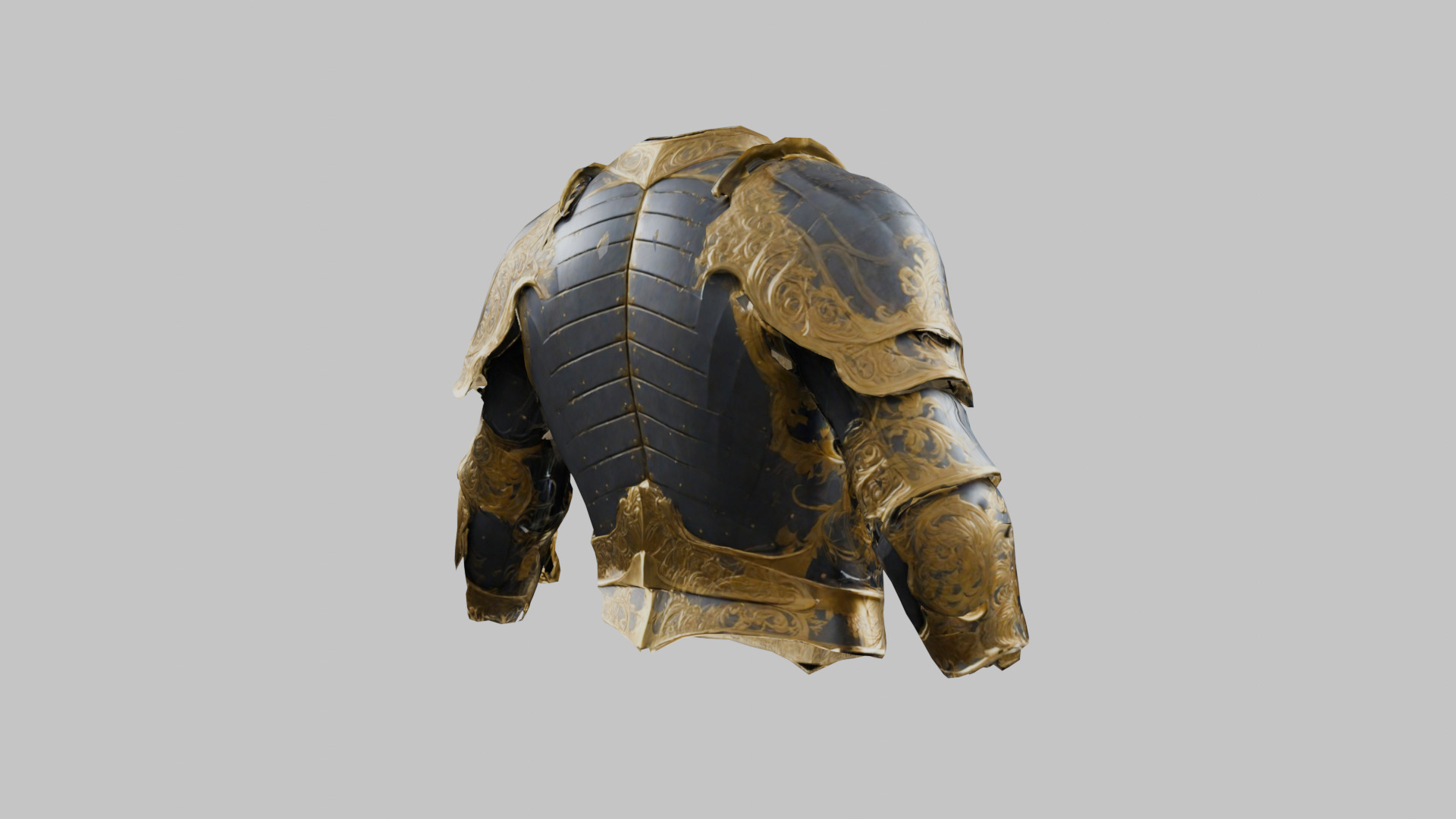 Medieval Chestplate Armor Low-poly 3D model_13