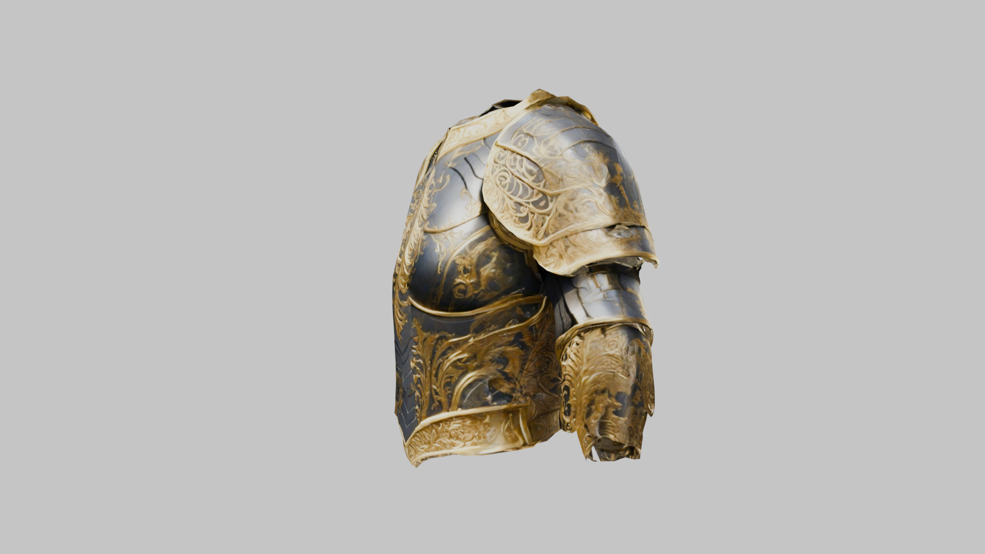 Medieval Chestplate Armor Low-poly 3D model_5