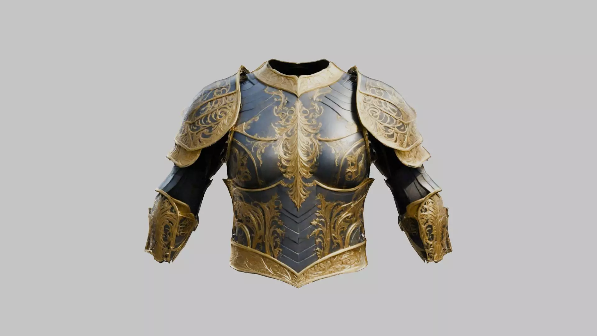 Medieval Chestplate Armor Low-poly 3D model_0