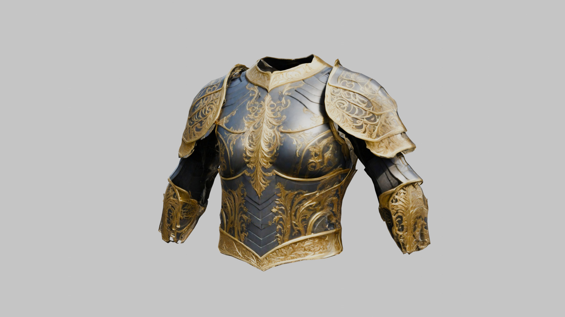 Medieval Chestplate Armor Low-poly 3D model_7